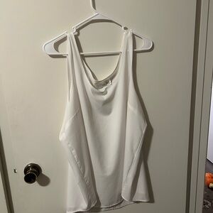 Time and Tru Cream Tank Top with Cowl Neck